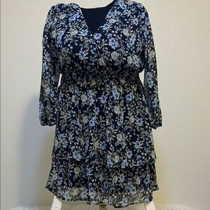 Mimi Chica Blue Floral Mini Dress
